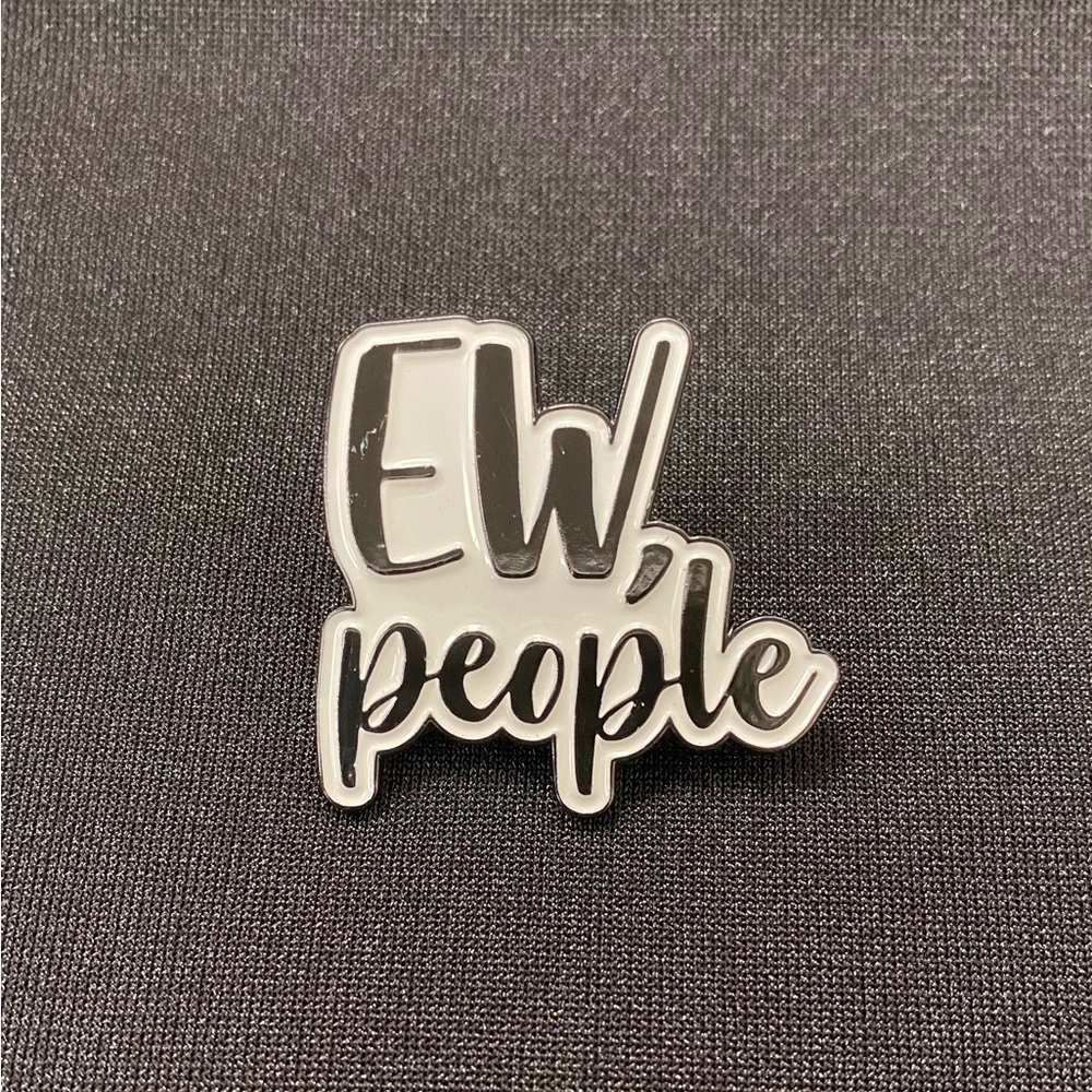 Antisocial in the extreme? Let this enamel pin (or magnet) send the message 3FER